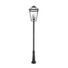 Z-Lite Talbot 4 Light Outdoor Post Mounted Fixture, Black & Clear Beveled 579PHXLXR-511P-BK